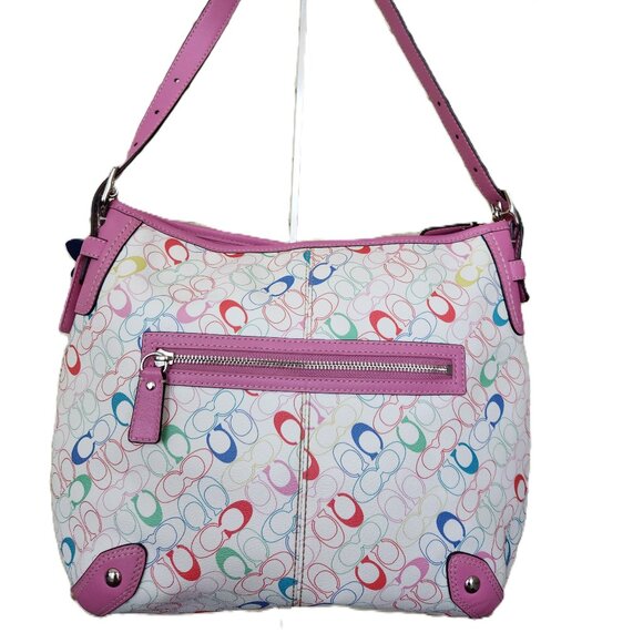 Nwot Coach Heritage Chelsea Signature Multi-Colored Shoulder Bag - Picture 3 of 16